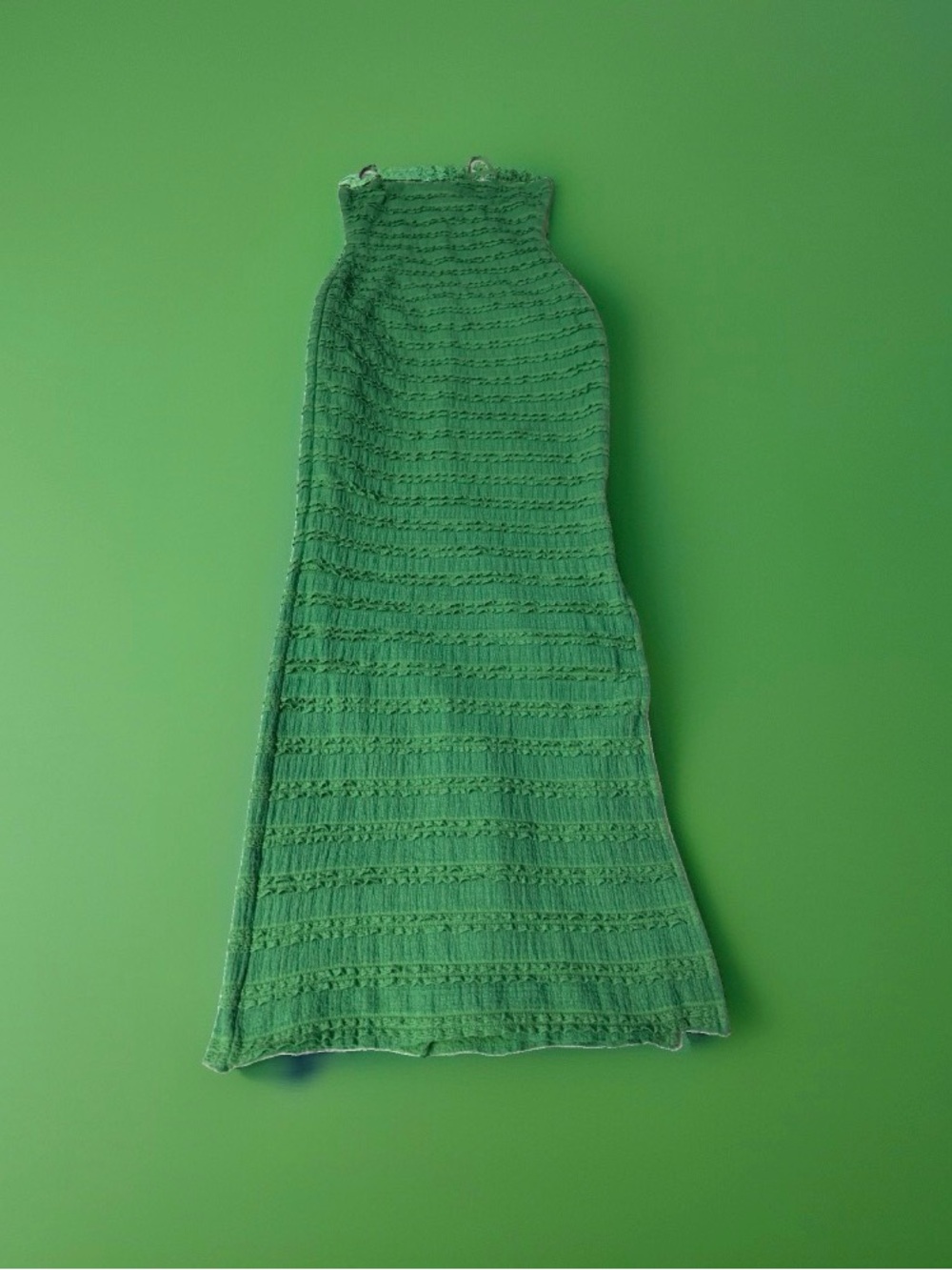 En Crème size small Green Knit Maxi Dress